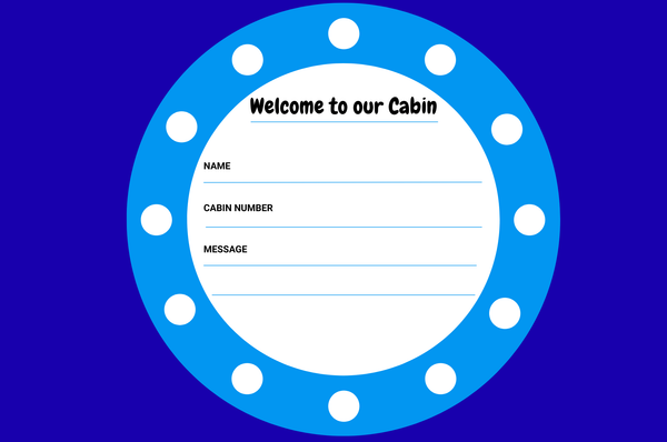 Cabin Cruise Cabin Door Sign & Planning Digital Download Kit.