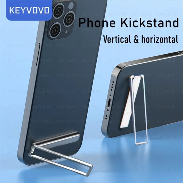 Keyvovo Cell Phone Kickstand Vertical Horizontal Stand Adjustable Mini Folding Desk Mount Holder for iPhone Samsung Xiaomi