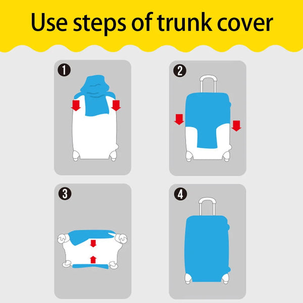 World Map Travel Luggage Elastic Protective Suitcase Cover