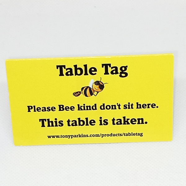 Single Cruise Traveller?  Personal Buffet Folding Table Placement Card.